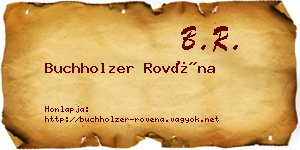 Buchholzer Rovéna névjegykártya